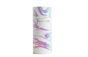 FreiAVIVER Тубус для кистей и инструментов, белый с цветными разводами